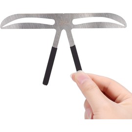 Brrnoo Molde para cejas, 4 tipos de regla permanente para cejas, Negro, Marrón, Rubio, Castaño (#4)