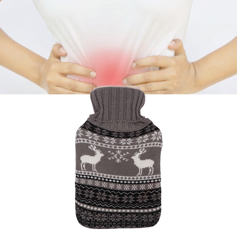 Rubber Hot Water Bottle With Waist Cover Knitted Cover Warm