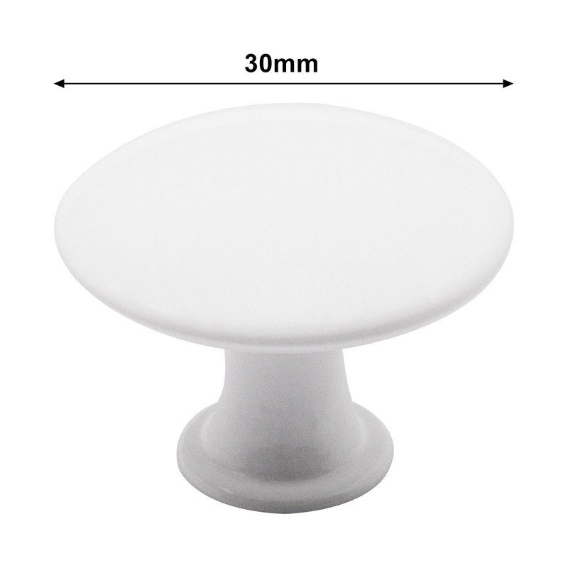 SWZHAI 16 Pcs White Cabinet Knobs, Round Dresser Knob Kitchen