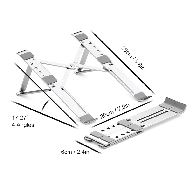 Foldable Laptop Stand Portable Ergonomic Tablet Holder Riser Adjustable Height