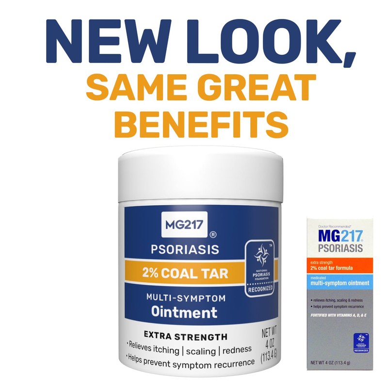 MG217 2% Coal Tar Ointment for Psoriasis, Extra Strength Multi-Symptom