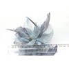 Pretty Cool - Grey Flower & Feather Comb Fascinator