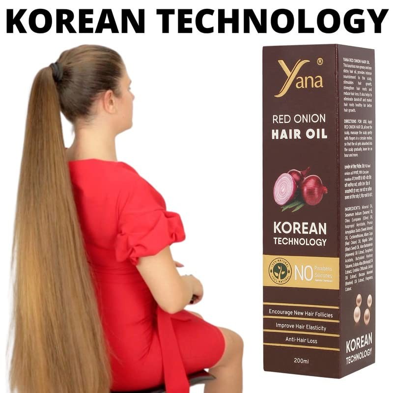 Yana Yana Onion Hair Oil For Stronger, Thicker, Longer Hair,