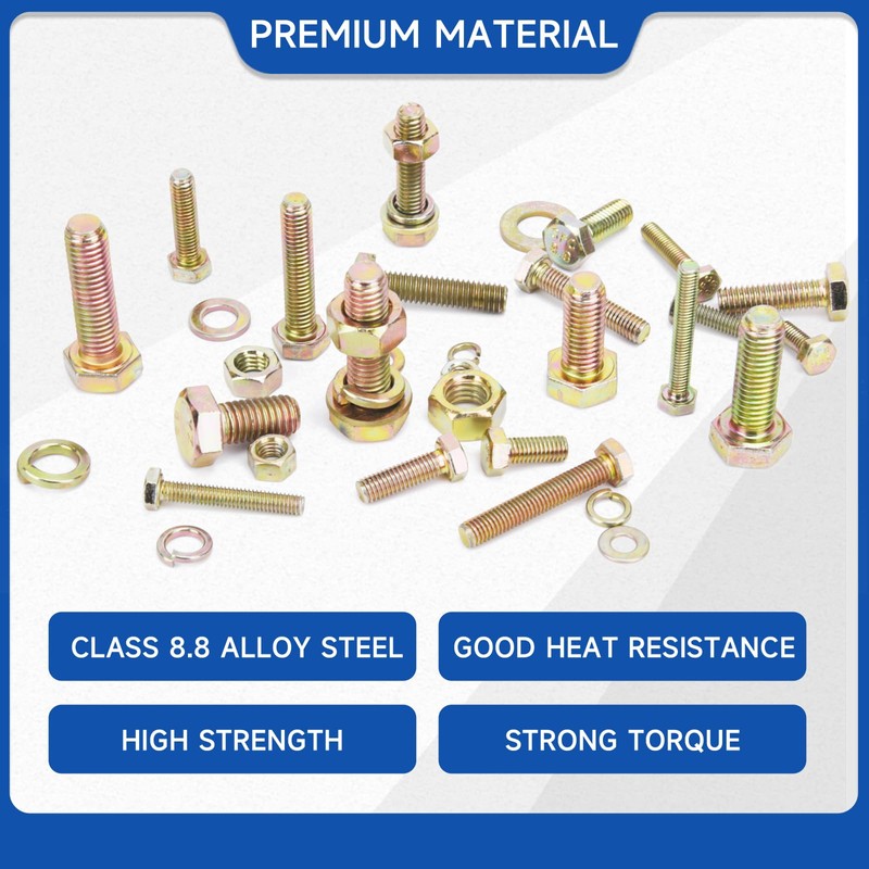940PCS Grade 8.8 Metric Bolt and Nuts Kits M4 M5