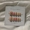 Gingham cherry handmade nail tips / 깅엄체리 수제네일팁
