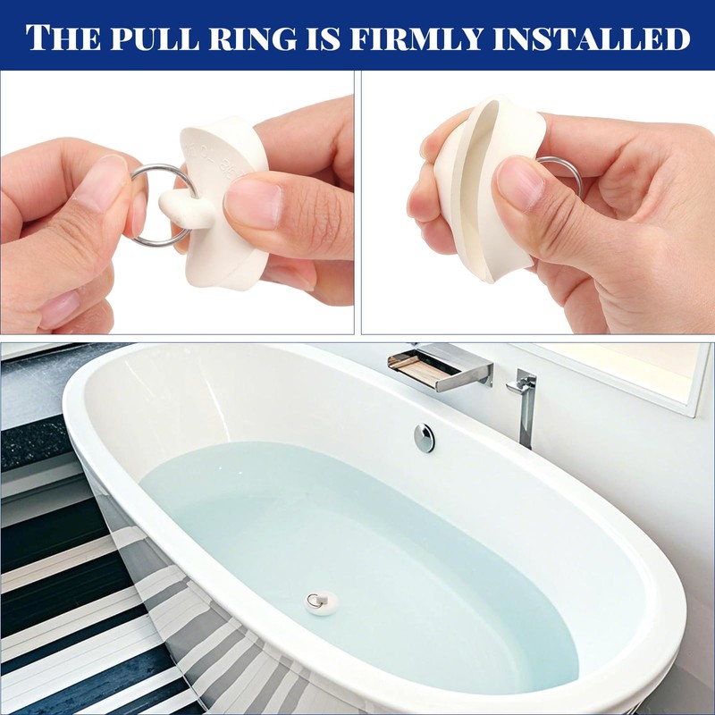 6 Pieces Drain Stopper, Bathroom Sink Stopper, Bathtub Drain Plug