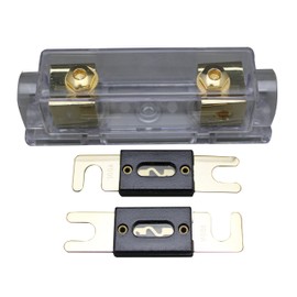 ANL Fuse Holder Distribution Inline 0 4 8 Ga Gold Plated Free 2PCS ANL Fuses (100A)