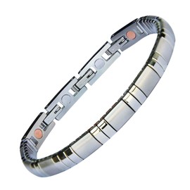 Energetix 4you 183 Cu Magnetic Copper Bracelet Flexible Stainless Steel Copper Retro Flexi, xl, Stainless Steel, without stone