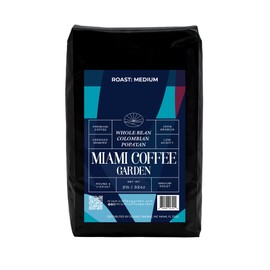 Miami Coffee Garden, Colombian Popayan Medium Roast, Whole Beans, Fresh Roasted Coffee, 100% Arabica Whole Bean Coffee, Espresso Beans, 2 Lb