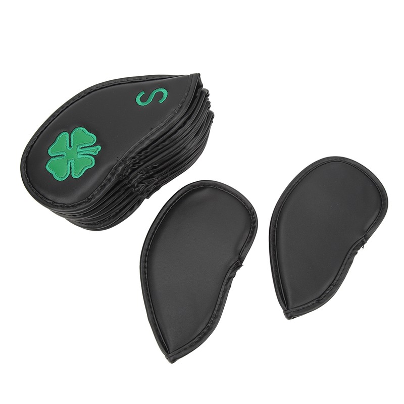 10 PCS Golf Club Head Covers Four Leaf Clover Pattern
