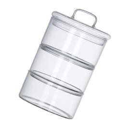 ULTECHNOVO 1Set Stackable Fresh Keeping Bowls for Salad and Grain Storage Elegant Food Storage Container with Smooth Edges for Home Restaurant Use