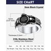Bandmax Stainless Steel Skull Cubic Zirconia Ring for Men Women