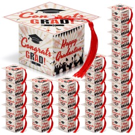 COTOPHER 36 Pack Mini Graduation Cap Gift Boxes, 2024 Graduation Candy Boxes with Tassel, Graduation Centerpieces for Tables Party Decorations, Small Treat Boxes for Graduation Party Favors Supplies