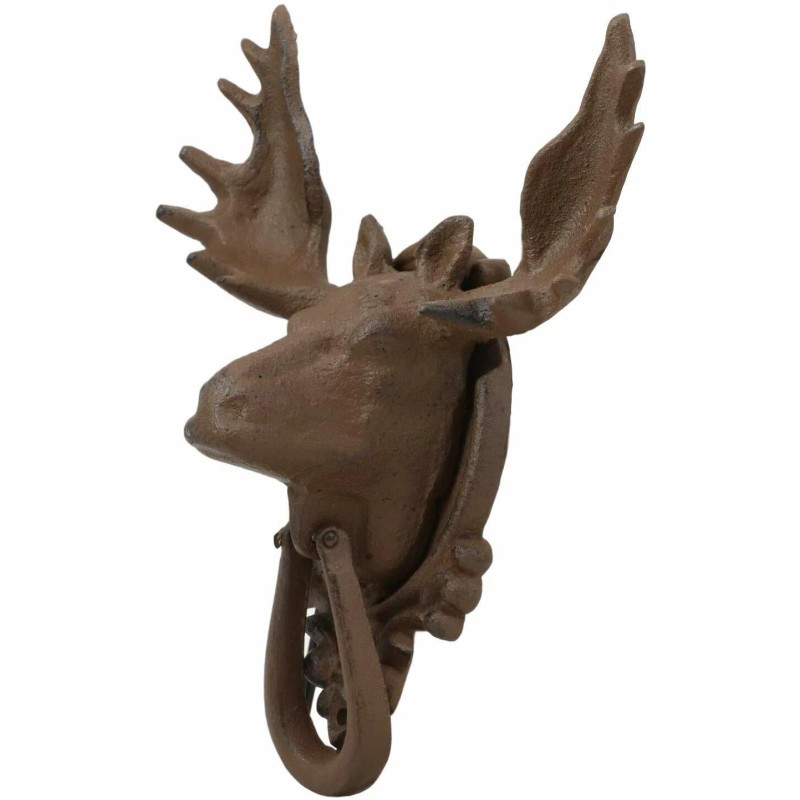Ebros Rustic Western Forest Horned Bull Moose Head Cast Iron