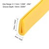 sourcing map Edge Trim U Seal Yellow Rubber Plastic U