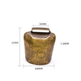 Pack of 2 Sheep Bell, Anti Theft Farm Animal, Thick Iron Bell, Pet Shepherd Collar, Vintage Bell Ornament for Home, Farm, Bronze 62G