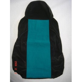 Durafit Seat Covers Made to fit Ford Ranger Pickup 60/40 Split Bench Seat Custom Seat Covers,with Opening Console. Black/Turquoise Automotive Velour