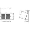 3.5 inch Depth Stamped Steel Triangular Baseboard Grill - 14