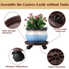8 Packs Plant Caddy with Wheels 12" Plastic Rolling Plant