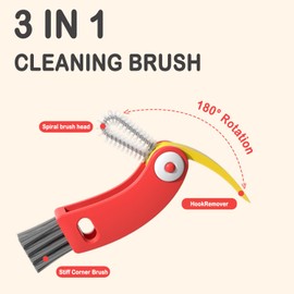 3 in 1 Cup Lid Gap Cleaning Brush Set, 3PCS Multifunctional Bottle Cleaner Bottle Cleaning Brush for Bottle Gaps Home Kitchen Cleaning Tools