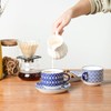 Selamica Ceramic Cappuccino Cups with Saucers and Metal Stand, 8