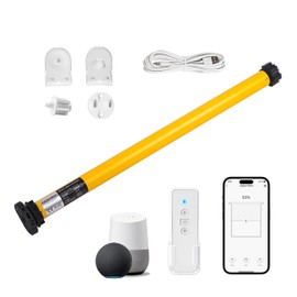 AM25 Zigbee Smart Blinds Motor for 1.5" Shade Tube, Type-C Rechargeable Window Shade Motor, 10 lbs Load Capacity, DIY Motorized Zebra/Roman/Roller Blinds, Works with Alexa & Google Home