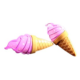 C&H Solutions Pink Ice Cream Style Beach Towel Clips Jumbo Size for Beach Chair, Cruise, Pool & Patio Accessories