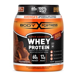 Body Fortress 100% Whey, Premium Protein Powder, Chocolate Peanut Butter, 1.78lbs (Packaging May Vary)