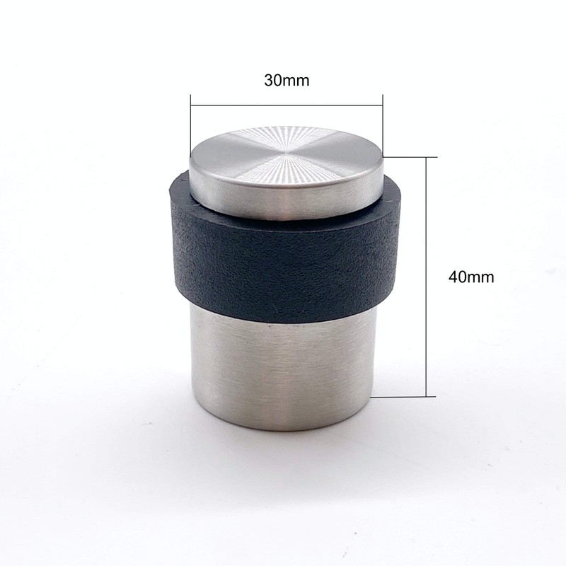 Door Stop Floor Mounted Concealed Fixing Flat Top Satin Stainless