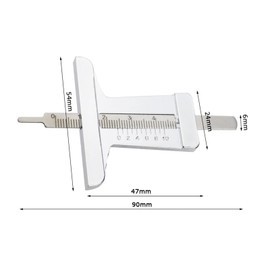 Tire Tread Gauge, Depth Meter, Lightweight Portable Depth Gauge, Precision Machining, Vehicle Repair Tools, Stainless Steel Depth Gauge, Tire Groove Depth Measurement, Brake Pad Wear Measurement