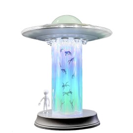 UFO Model Human Abduction Touch Table Lamp LED Alien Encounter Decoration Area 51 Spacecraft Space Lover Holographic Décor Color Changing Futuristic Night Light Living Room Bedroom Shop (Galaxy III)