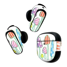 Bose QuietComfort Earbuds II Skin Sticker for Bose Earbud 2 3 Body 1 Set Protective Film Decor Mushroom Hand Painted Colorful 014808