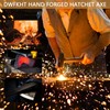 14.4" Hatchet, Camping Hatchet, Hand Forged Axe with Sheath, Bushcraft