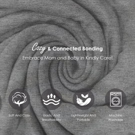 Shiaon Baby Wrap Carrier, Lightweight Baby Wearing Wraps for Newborn and Infant, Soft Swaddle Holder Carrier, Cozy Baby Sling 7-35 lbs Grey