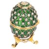 Egg Trinket Box Zinc Alloy Sparkling Rhinestone Exquisite Elegant Metal