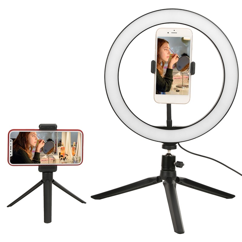 26cm/10in Ring Light LED Live Lamp Fill Light Dimmable USB