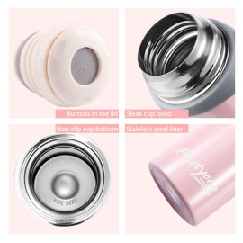 Fortyone Vacuum Cup Coffee Vacuum Bottle Coffee mugstainless steel cup Vacuum insulated cup Keep Drinks Hot or Cold(Pink)