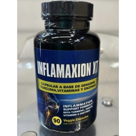 g.m.j Inflamaxion Xt Capsulas base de Gengibre Curcuma Vitaminas y Enzimas 90 Capsulas