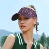Leopard Print Rose Cheetah Purple Sports Sun Visor Hats Adjustable