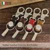 H.N.Z kil-028d Keychain, Genuine Leather, Italian Leather, Studs, Men's, Red,