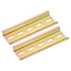 sourcing map 2 Pcs DIN Rail Slotted Iron Mounting Guide