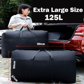 125L Storage Bag, Extra Large Storage Bag Heavy Duty, Waterproof 600D King Size Duvets Storage Bag, Thick Oxford Quilt Storage Bags with Zipper and Handle For Pillows,Bedding,Down Jacket