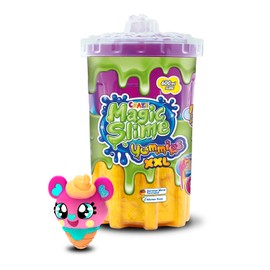 CRAZE Magic Slime - Yummies XL Ice-Bear Slime Children in Neon Colours Colour Mixes with Different Suction Characters - Slime Set in 600 ml Tin, Colourful Children's Slime Residue-Free