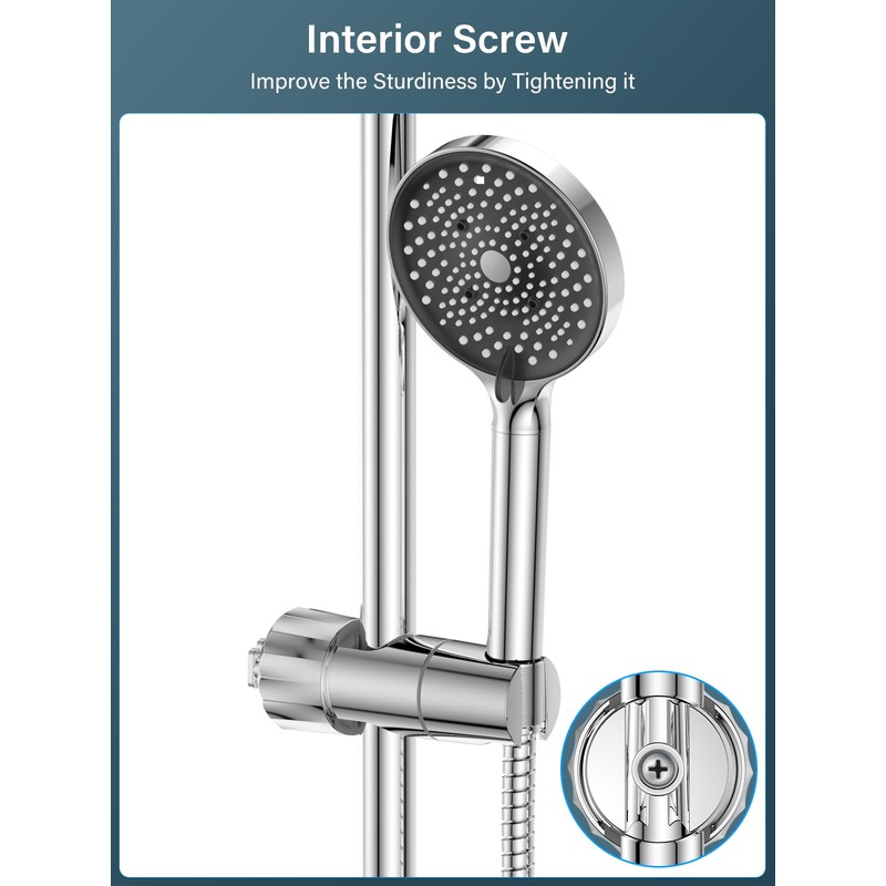 YEAUPE Shower Head Holder Replacement - Universal Adjustable Hand Shower