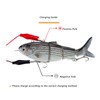 Simulated Swimming Fish Electric Bait, Automatic Floating LED Light Swimbait,
