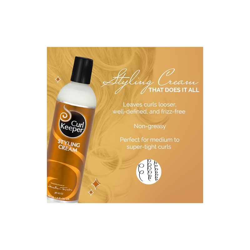 Curly Hair Solutions - Curl Keeper Styling Cream, 8.0 Ounce