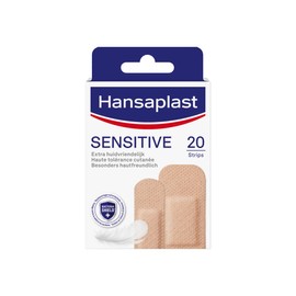 Hansaplast Sensitive Skin Tone Plasters Light (20 Strips), Skin-Friendly and Hypoallergenic Wound Plasters with Bacteria Shield & Secure Adhesion, Painless to Remove Plasters