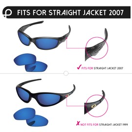 PapaViva Replacement Lenses for Oakley Straight Jacket 2007 Sunglass Gray Gradient Non-polarized