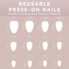 Almond Press on Nails Medium Short Acrylic Nails White French