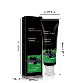 Dyceittdia Bamboo Charcoal Toothpaste, Bamboo Charcoal Deep Teeth Whitening Toothpaste Cleaning Stains Bad Breath Whitening Dental Care Toothpaste, 2 Pieces x 100 g, Toothpastes (03)